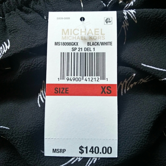 -NWT- Michael Kors Ruffled Off The Shoulder Dress - Picture 7 of 16